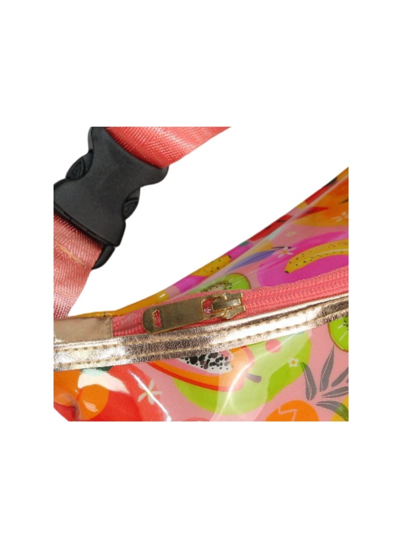 فانسي حقيبة خصر للبنات - تصميم سمك السلمون مع الفواكه - Image 3